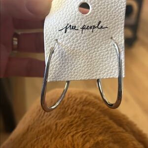 Free People Silver Hoop Earrings
